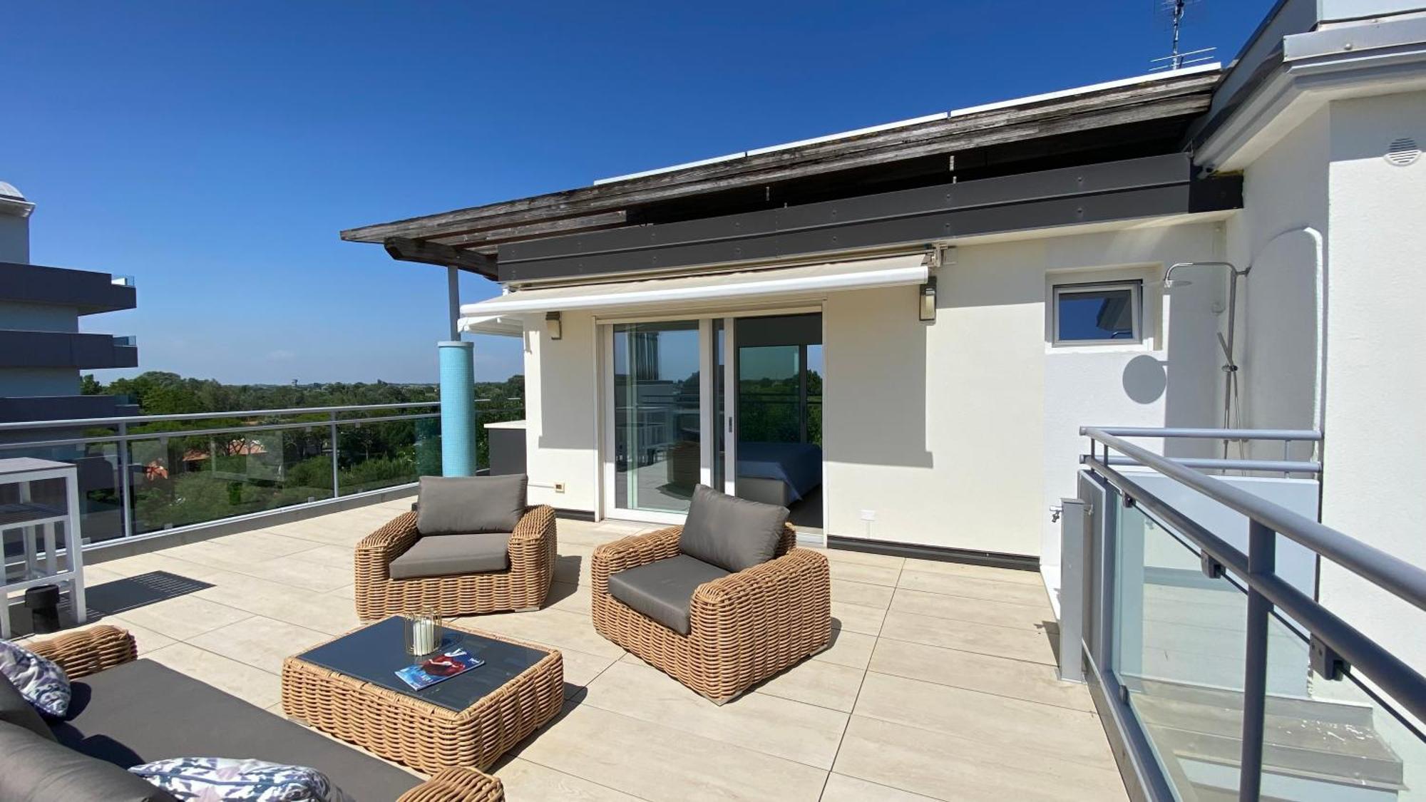 Rooftop Onda Blu Vista Mare - Aria - A 150 Mt Dalla Appartamento *